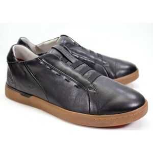 Kizik New York Mens Size US 10 M Black Leather Slip On Hands Free Gum Sneakers